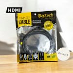 Aptech High Speed HDMI Cable 4K Support | TV, Laptop, Gaming Console Compatible | Durable Gold Plated HDMI Cable